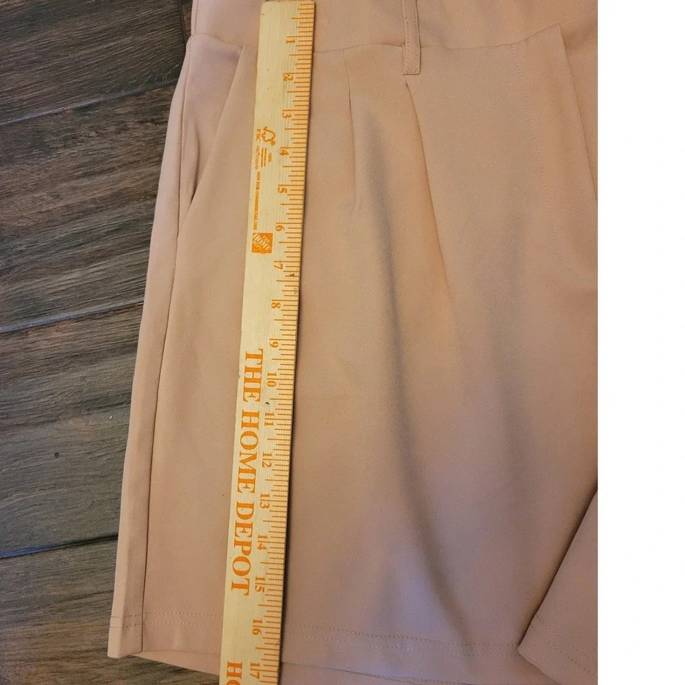 32Degrees Womens Pull On Shorts XL Orange Peach Pleated Elastic Waist‎ NEW 701